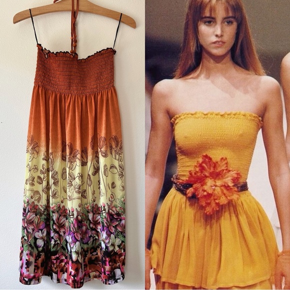 Dresses & Skirts - Vintage Y2K‎ strapless dress cover up size M/L